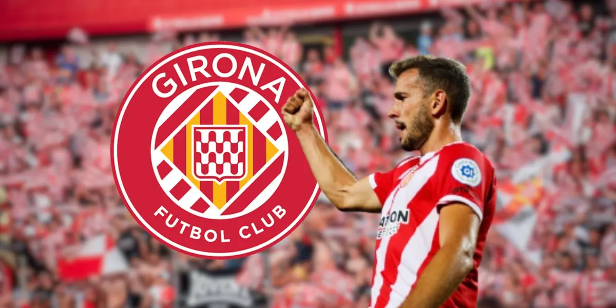 Cristhian Stuani celebrando un gol con el uniforme del Girona en España