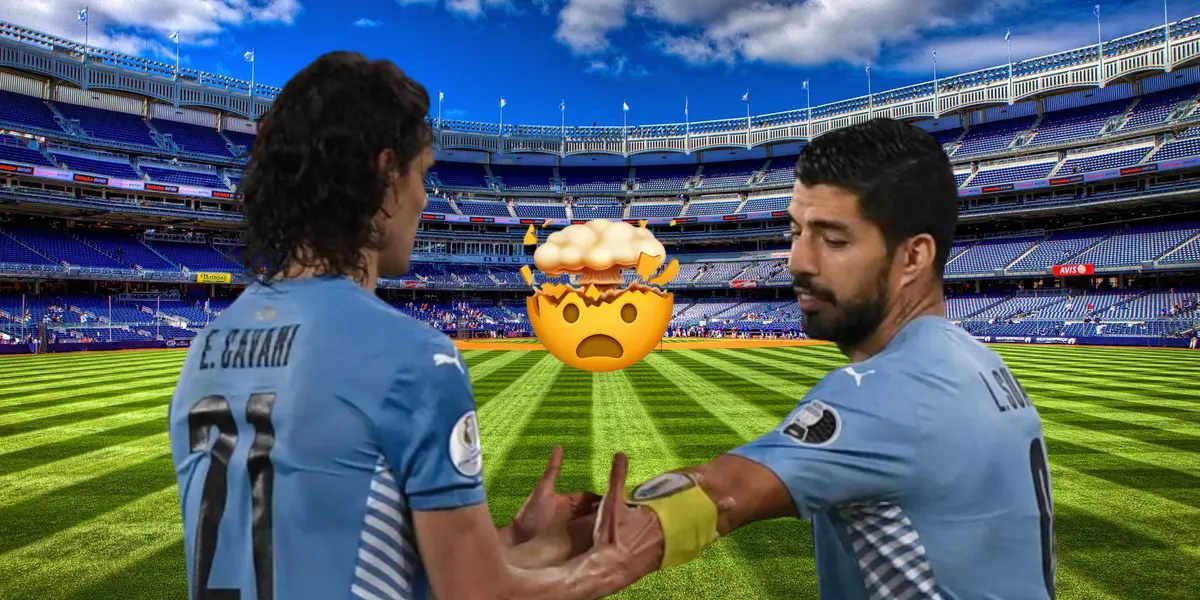 Edinson Cavani y Luis Suárez en la Selección de Uruguay