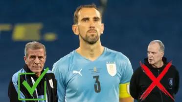 Godín, Bielsa y Tabárez