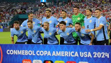 La selección de uruguay durante la Copa América.