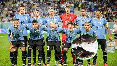 La Selección de Uruguay formada para la foto.