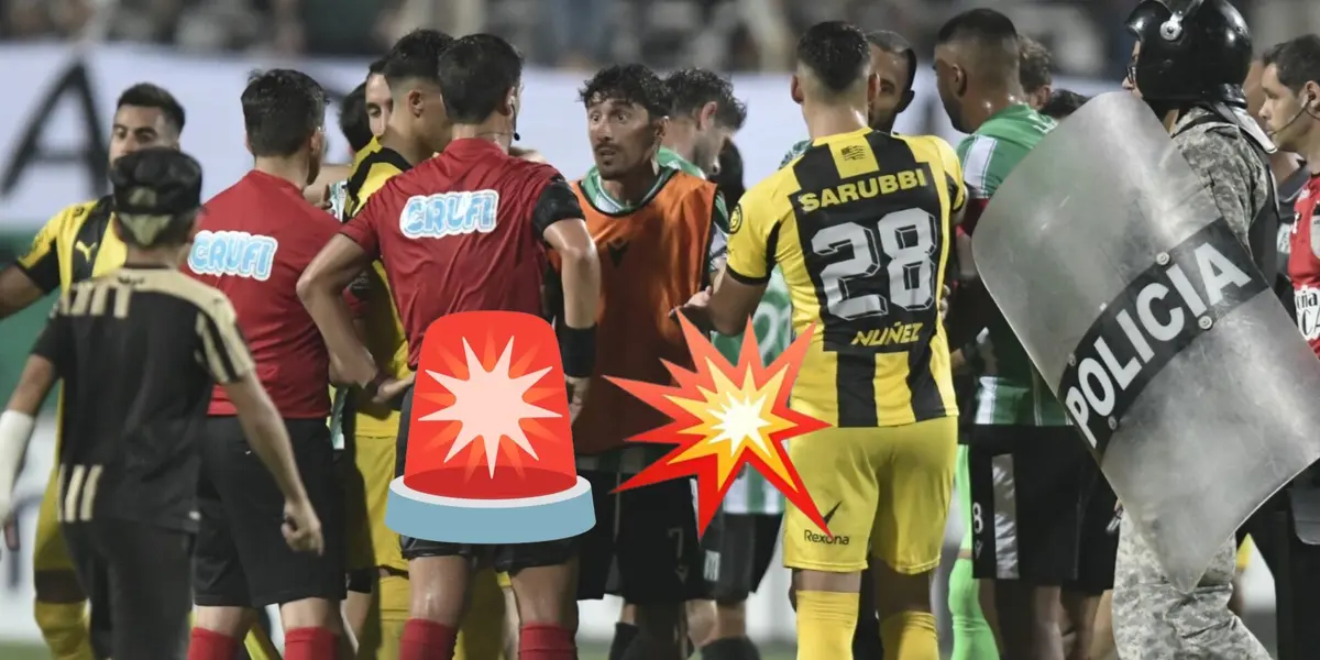 Peñarol y Racing, agresión al árbitro