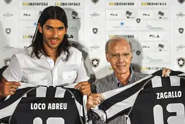 Sebastián Abreu conocio a Zagallo en su paso por Botafogo.