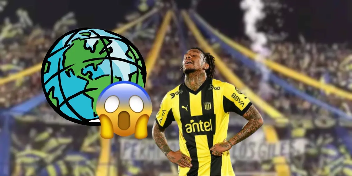 Abel Hernández durante un partido de Peñarol en 2023