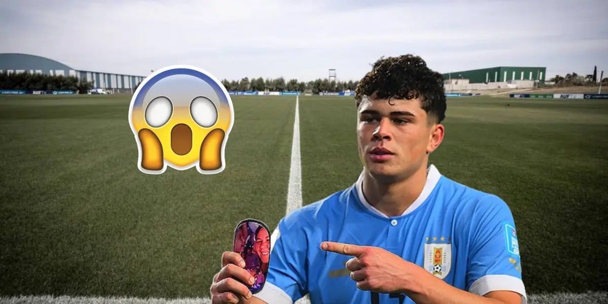 Alan Maturro con la camiseta de la Selección de Uruguay