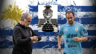 Bielsa y Godín en Uruguay