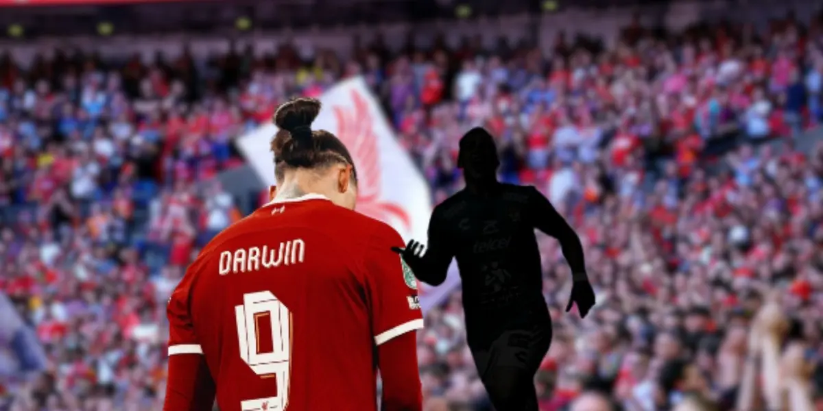 Darwin Núñez durante un partido de la Carabao Cup con el Liverpool