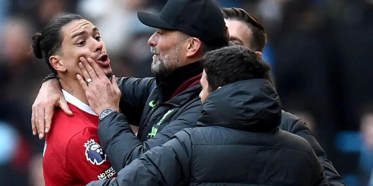 Darwin Núñez y Klopp en Liverpool