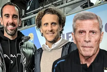 Diego Forlán, Diego Godín y Óscar Tabárez, junto a otros hstóricos, tuvieron un emotivo reencuentro por algo en especial