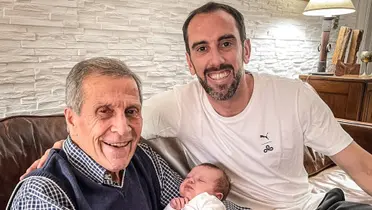 Diego Godín y el Maestro Tabárez