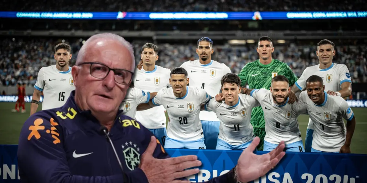 Dorival Júnior junto a la Selección de Uruguay.