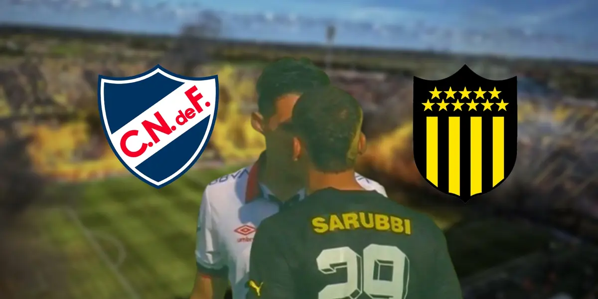 Dos futbolistas de Peñarol y Nacional tuvieron un fuerte cruce después de que los equipos salgan al campo de juego