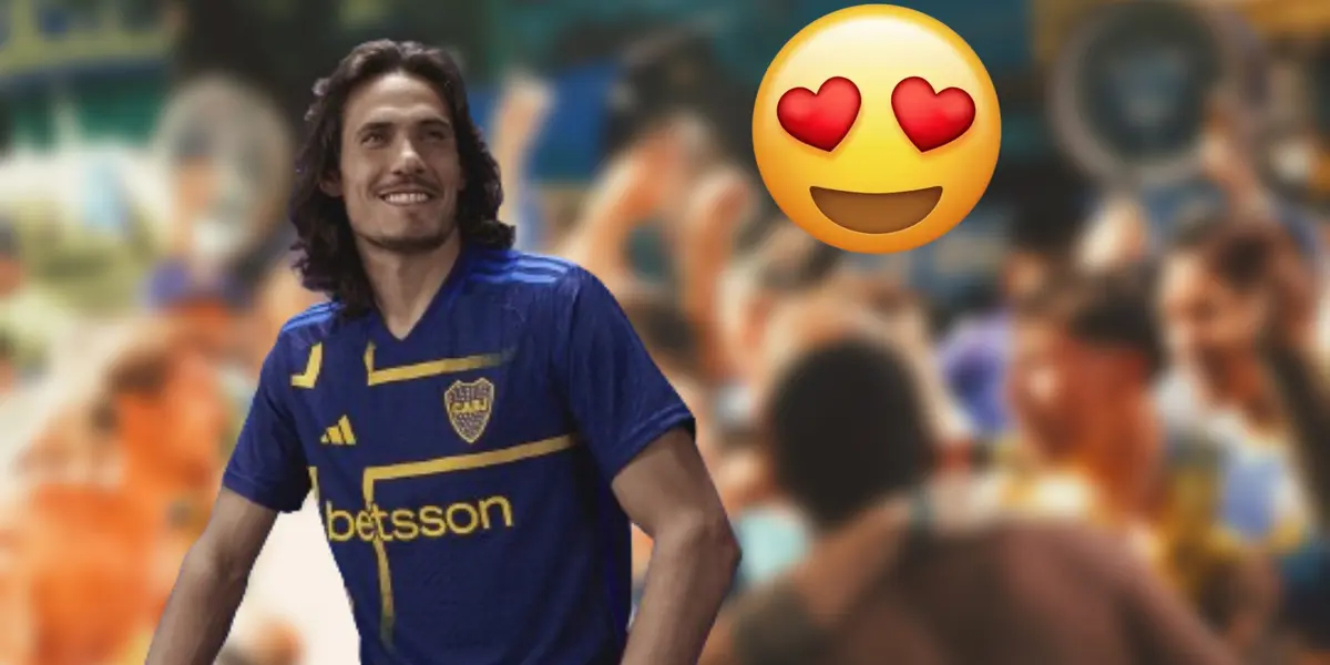 Edinson Cavani cuasó un importante furor en los hinchas de Boca Juniors a raíz de una foto muy particular