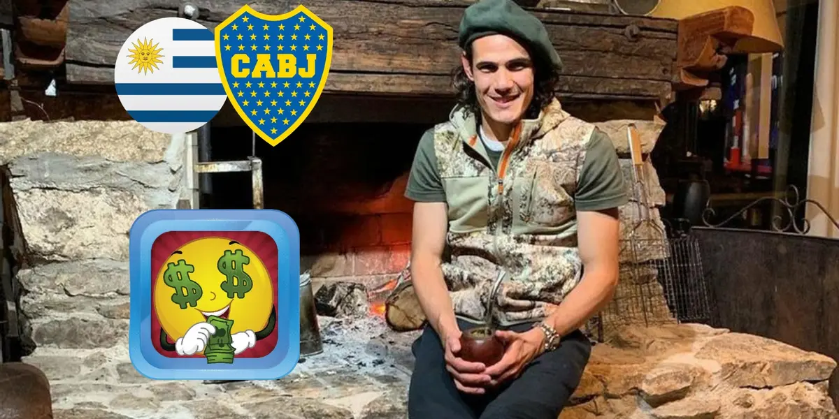 Edinson Cavani regrersó a Boca Juniors luego de su presentación de vinos