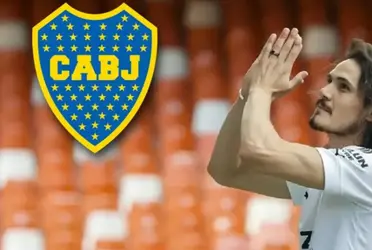 Edinson Cavani se vio involucrado en los festejos de River con una cargada a su rival de toda la vida, Boca Juniors