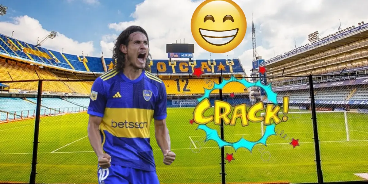 Edinson Cavani y el gesto que le valoran con un niño en Boca Juniors