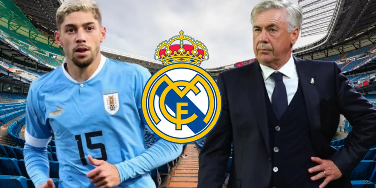 El jugador Federico Valverde y el entrenador Carlo Ancelotti en el Real Madrid