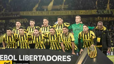 El once de Peñarol en la Copa Libertadores.