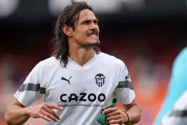 El Valencia anunció de manera oficial la salida de Edinson Cavani