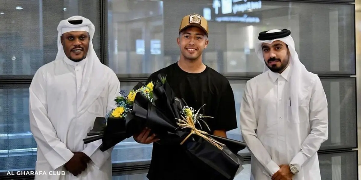 Fabricio Díaz fue recibido en Qatar de una manera muy particular, antes de firmar su contrato con el Al-Gharafa