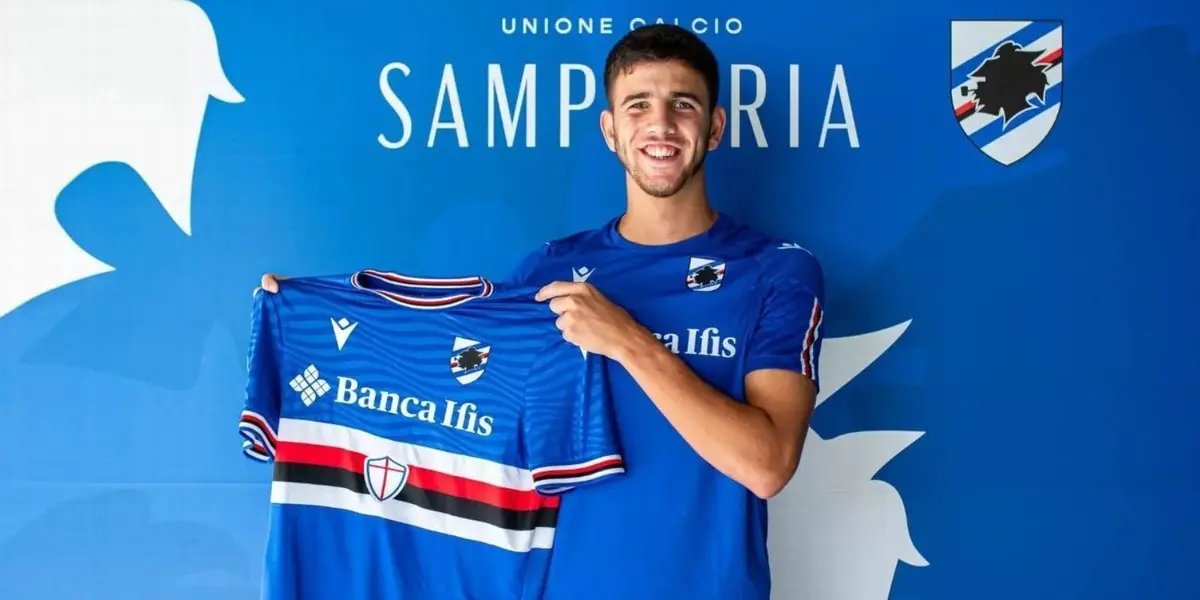 Facundo González hizo su debut en la Sampdoria de Italia y recibió un mensaje de aliento muy particular