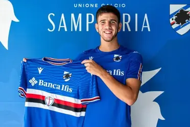 Facundo González hizo su debut en la Sampdoria de Italia y recibió un mensaje de aliento muy particular