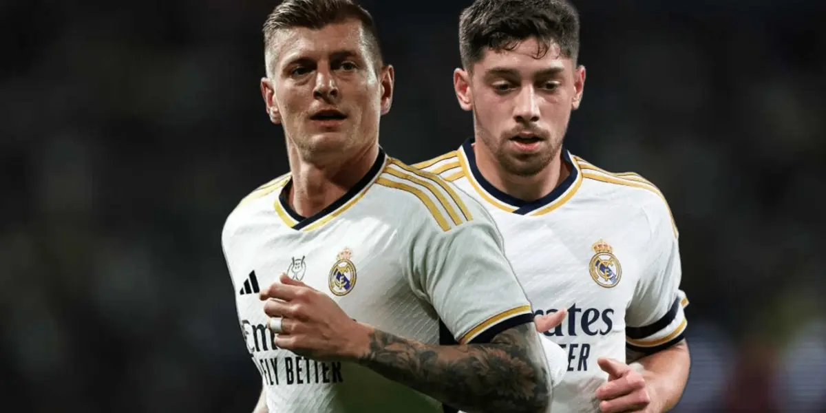 Federico Valverde en el Real Madrid con Toni Kross