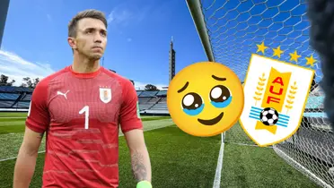 Fernando Muslera con la camiseta de Uruguay en el estadio Centenario de Montevideo