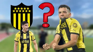 Guzmán Rodríguez y Leonardo Fernández con la camiseta de Peñarol