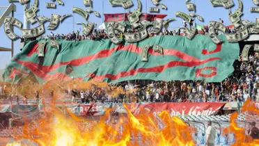 Hinchas del Rampla Juniors en la tribuna.