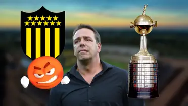 Ignacio Ruglio como presidente de Peñarol y el Campeón del Siglo de fondo