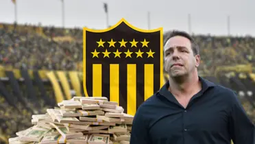 Ignacio Ruglio, presidente de Peñarol, en el Estadio Centenario