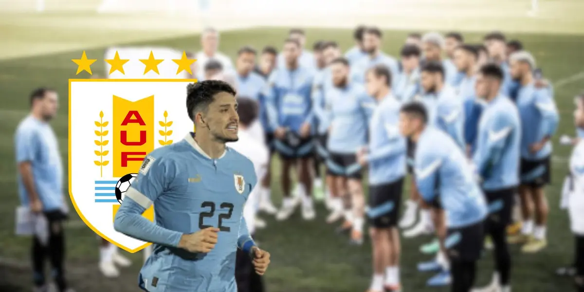 Joaquín Piquerez en un partido de la Selección Uruguaya durante 2023