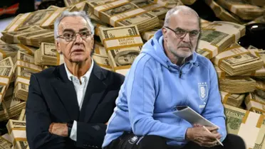 Jorge Fossati junto a Marcelo Bielsa.