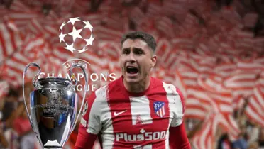 José María Giménez en un partido de Champions League con el Atlético de Madrid