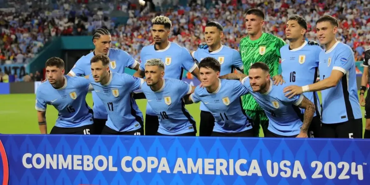 La selección de uruguay durante la Copa América.