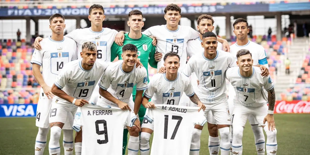 La selección uruguaya sub 20 venció a Gambia por 1-0 en los 90'