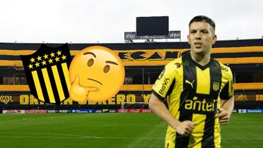 Leonardo Fernández, jugador de Peñarol, en el estadio Campeón del Siglo