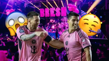 Lionel Messi y Luis Suárez, jugadores del Inter Miami, en la Fiesta BRESH