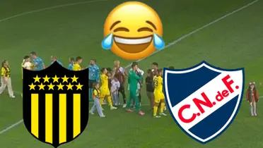 Los hinchas de Nacional se burlan de los de Peñarol por un hecho particular del partido ante Deportivo Maldonado