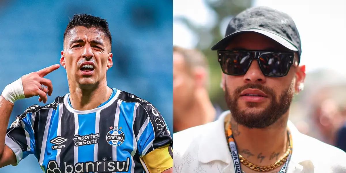 Luis Suárez en Gremio y Neymar pasándola de fiesta.