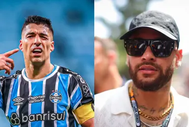 Luis Suárez en Gremio y Neymar pasándola de fiesta.