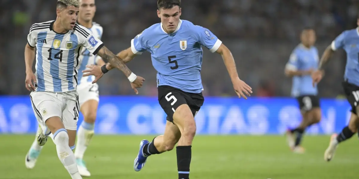 Manuel Ugarte en la Selección de Uruguay