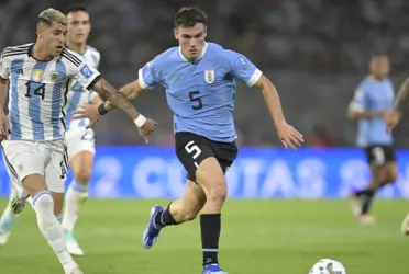 Manuel Ugarte en la Selección de Uruguay