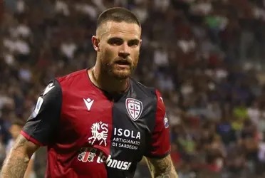 Nahitan Nández sumó minutos en el Cagliari, luego de los compromisos disputados en fecha FIFA con la Celeste