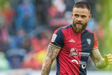 Nández en el Cagliari de Italia