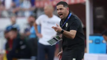 Pablo Quiroga durante el choque frente a Estados Unidos.