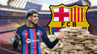 Ronald Araujo durante un partido de La Liga en España con el FC Barcelona