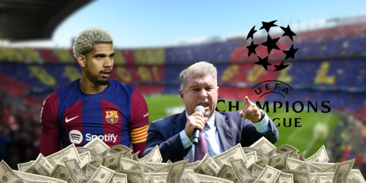 Ronald Araujo portando el gafete de capitán con el FC Barcelona en 2024