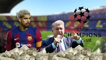 Ronald Araujo portando el gafete de capitán con el FC Barcelona en 2024